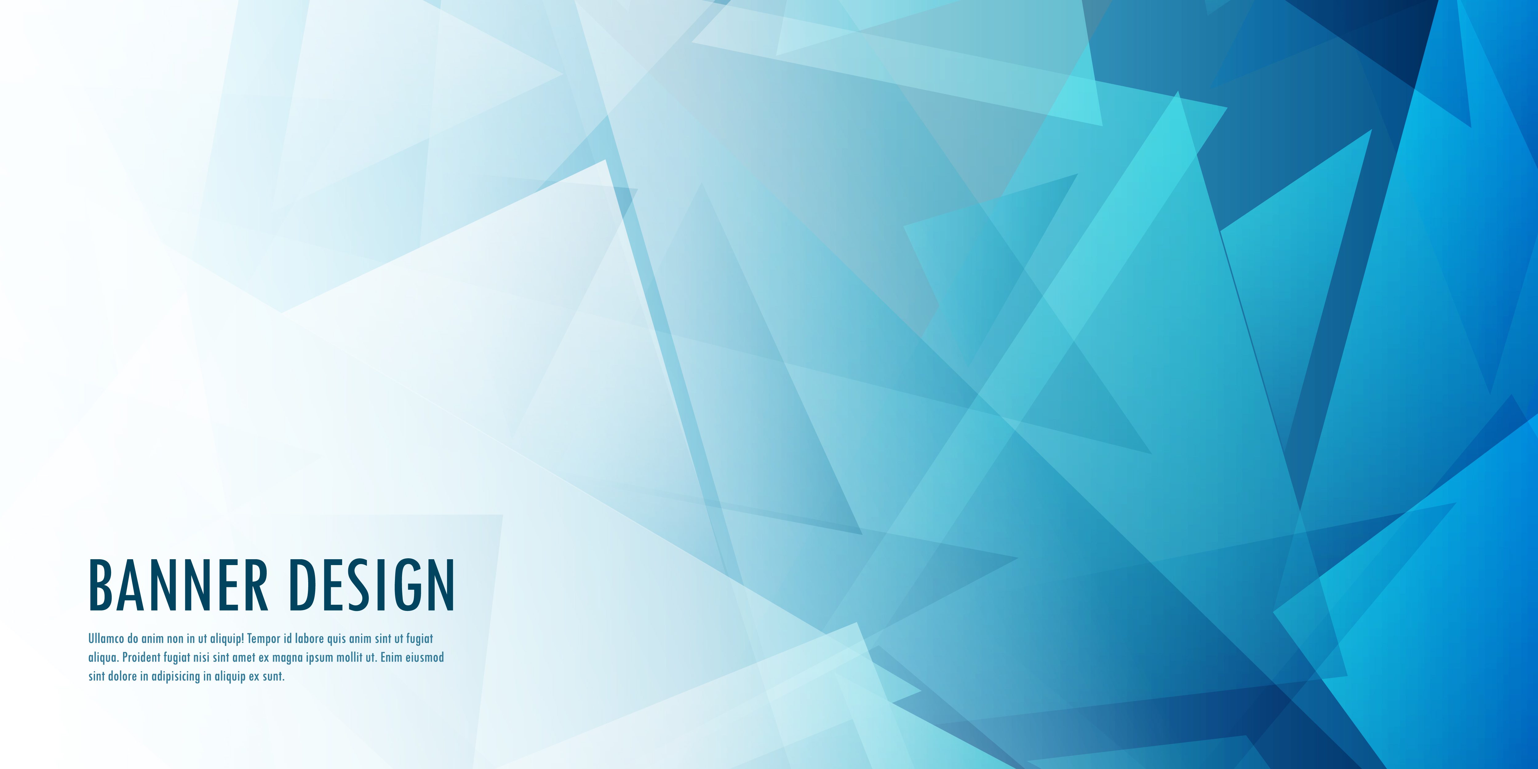 Abstract low poly banner design Free Vector