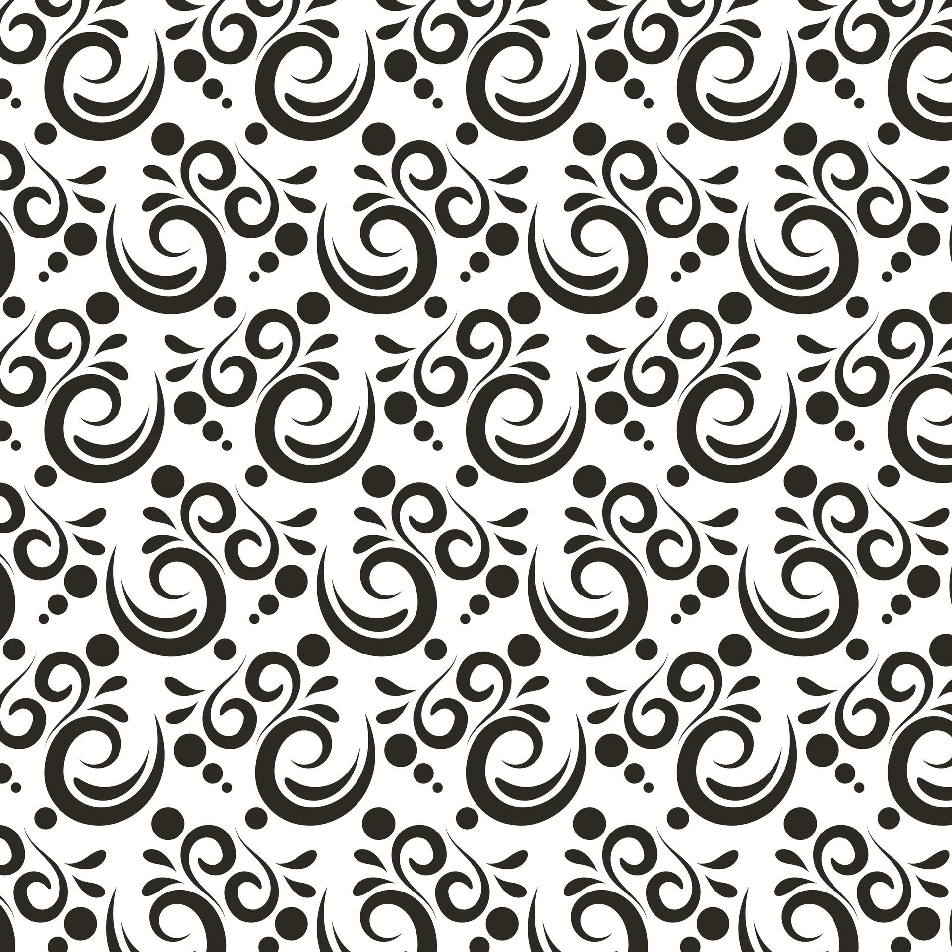 flourishes flat art pattern background Free Vector