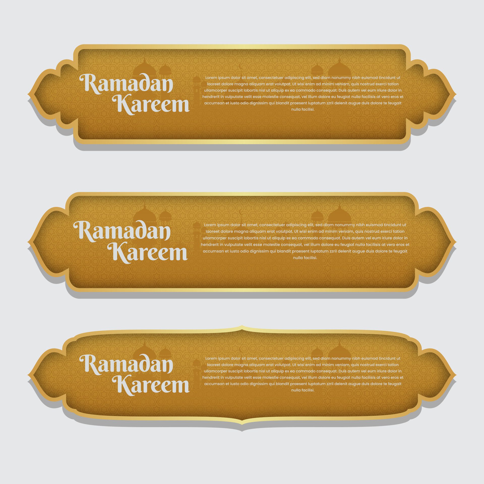 Ramadan kareem islamic banner template Free Vector