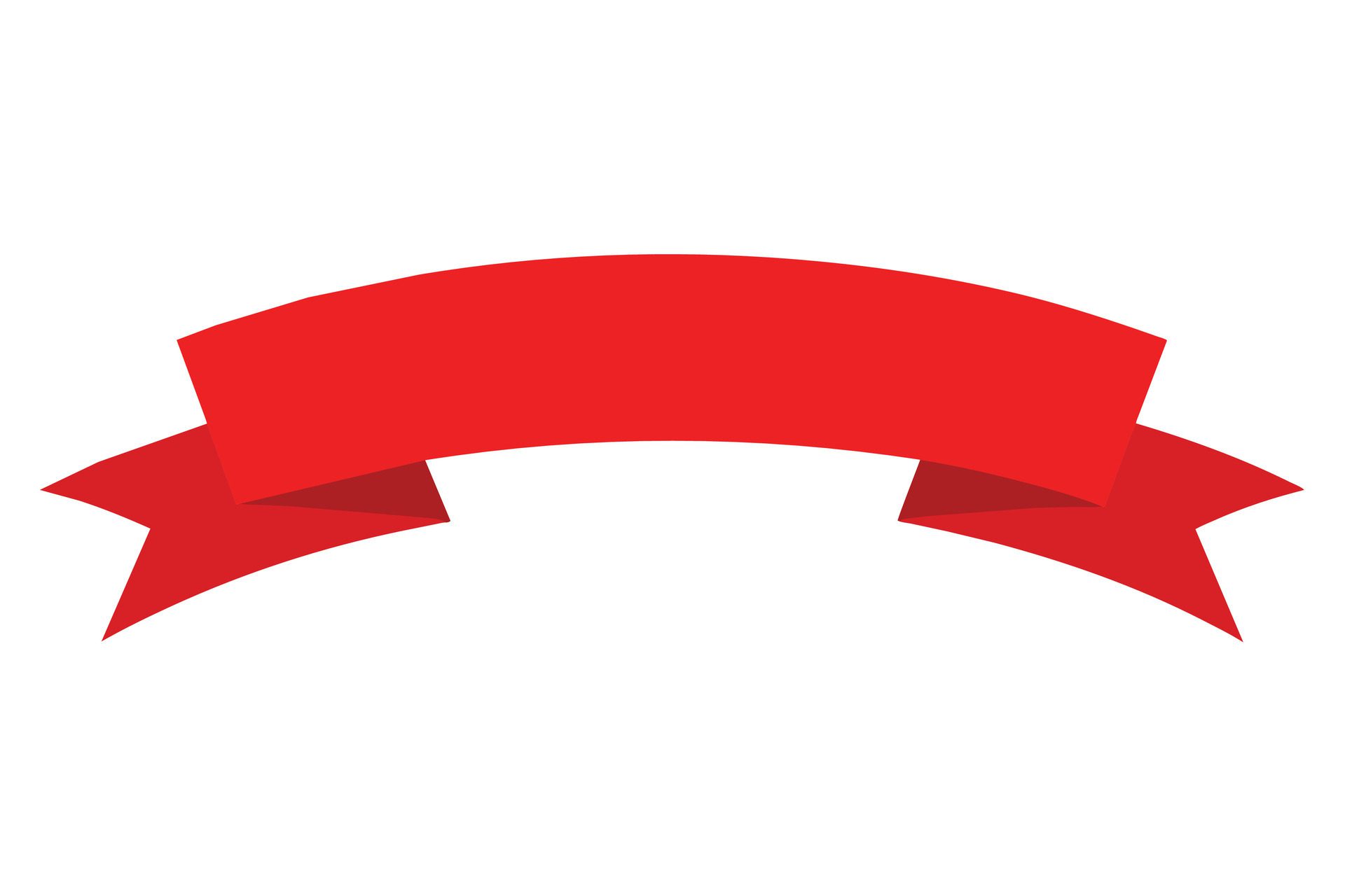 Flat illustration of red ribbon collection. Suitable for design element of banner decoration, blank ribbon for vintage ornament Free Vector