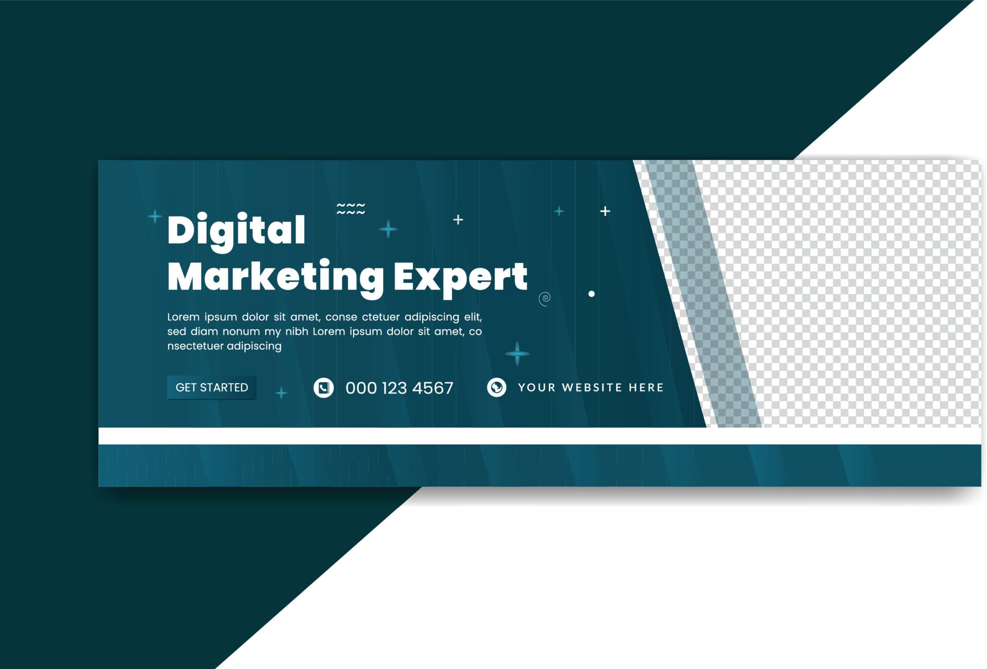 digital marketing social media banner template Free Vector