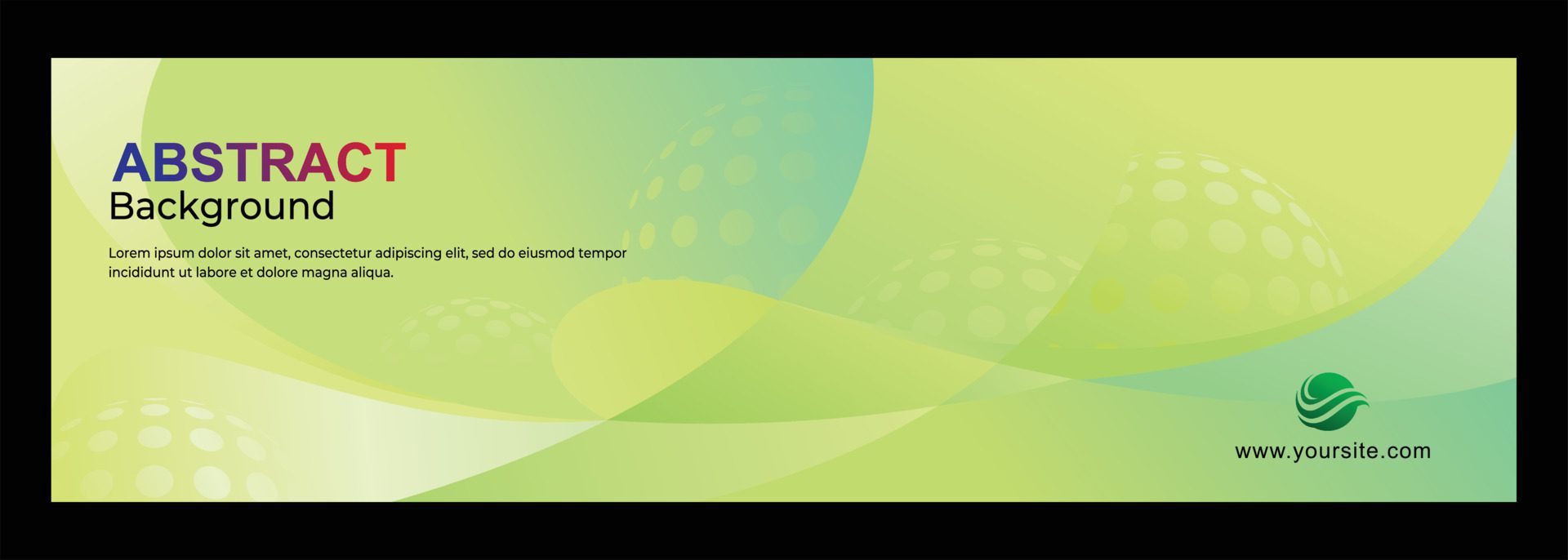 Abstract green wavy banner background design vector Free Vector and Free SVG