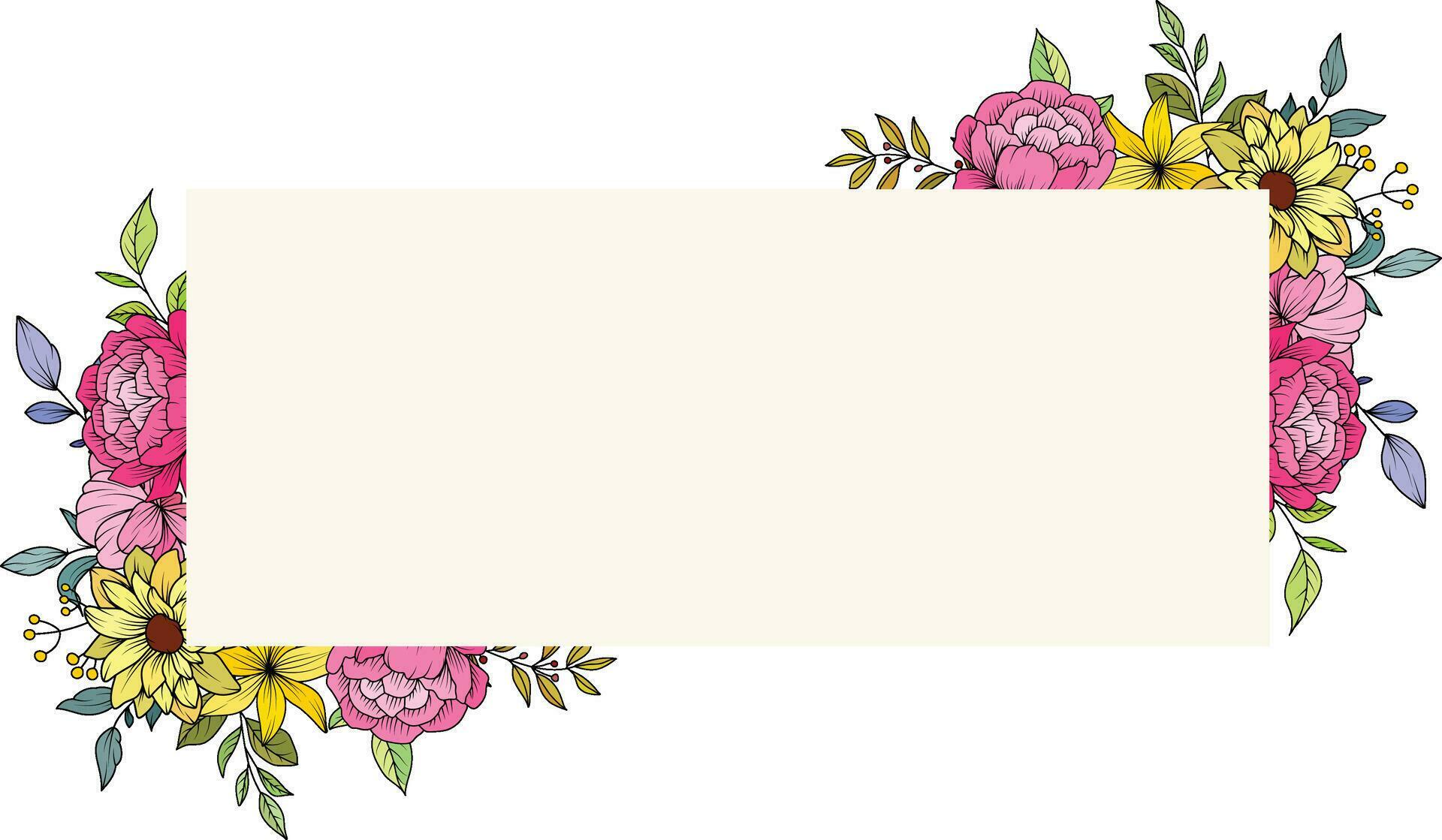 Flower Frame Wreath. Set of floral frames. Floral botanical flowers. for graphic designer decoration, product design, and cards Stock Free