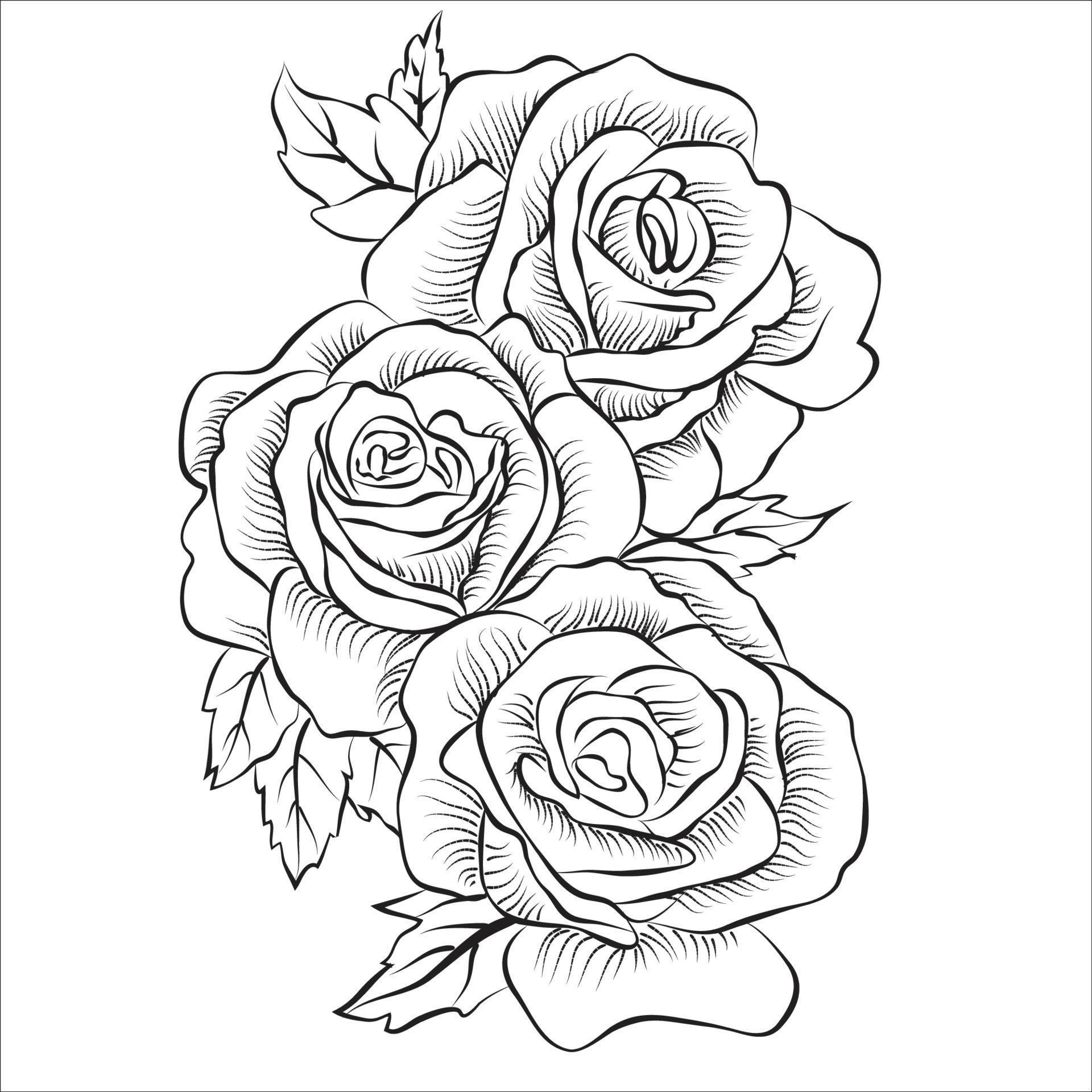 Stock Free line art and hand drawing flower art black and white flat design simple flower Stock Free