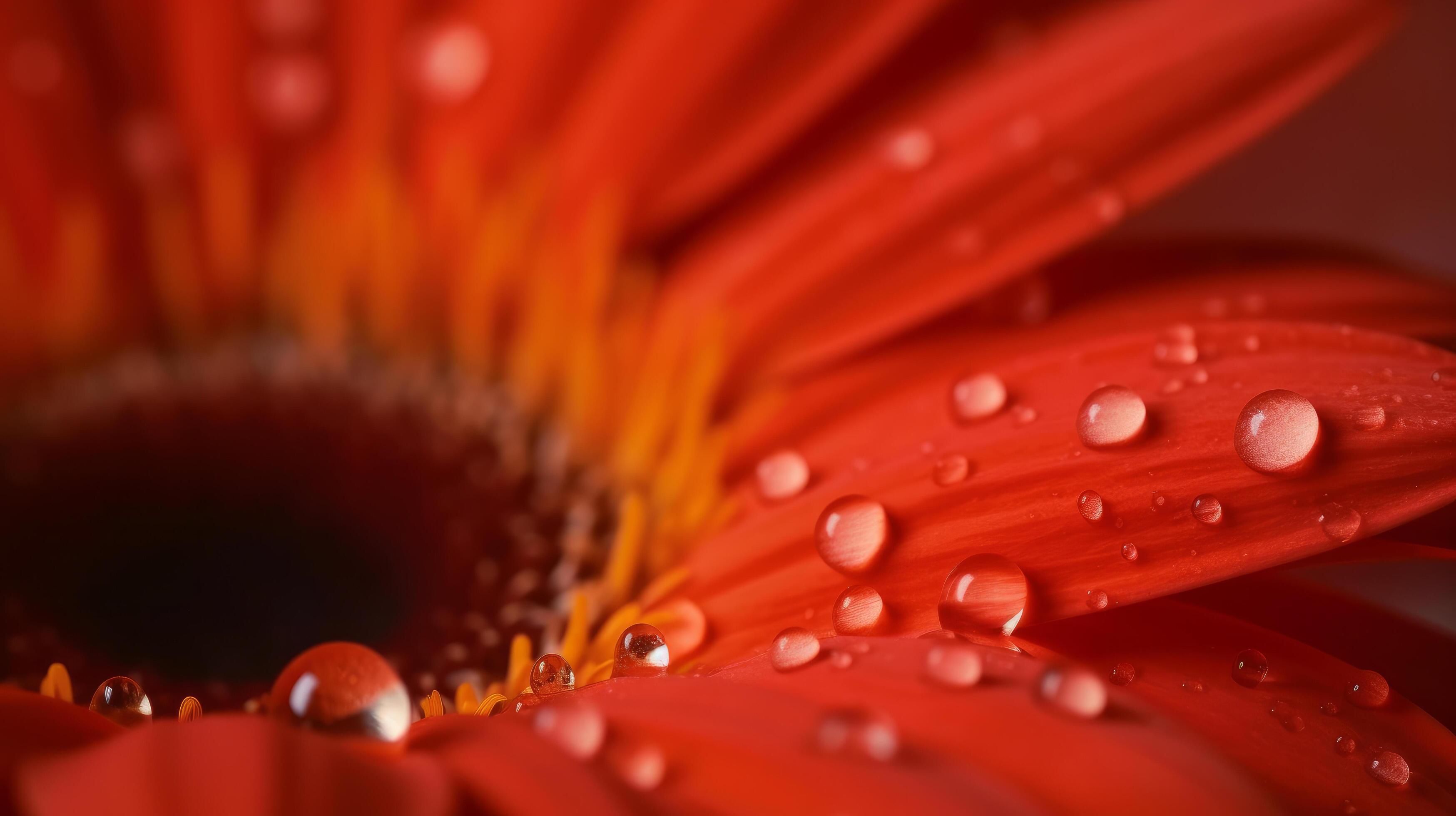 Orange gerbera flower. Illustration Stock Free