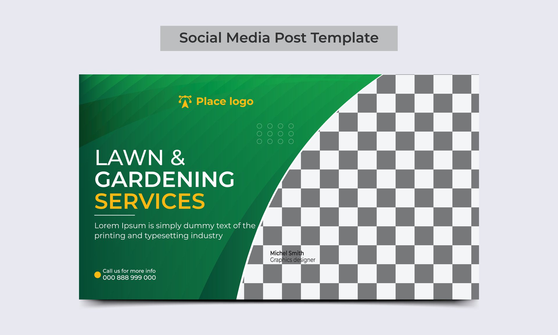 
									Lawn and Gardening service social media post web banner template. Free Vector