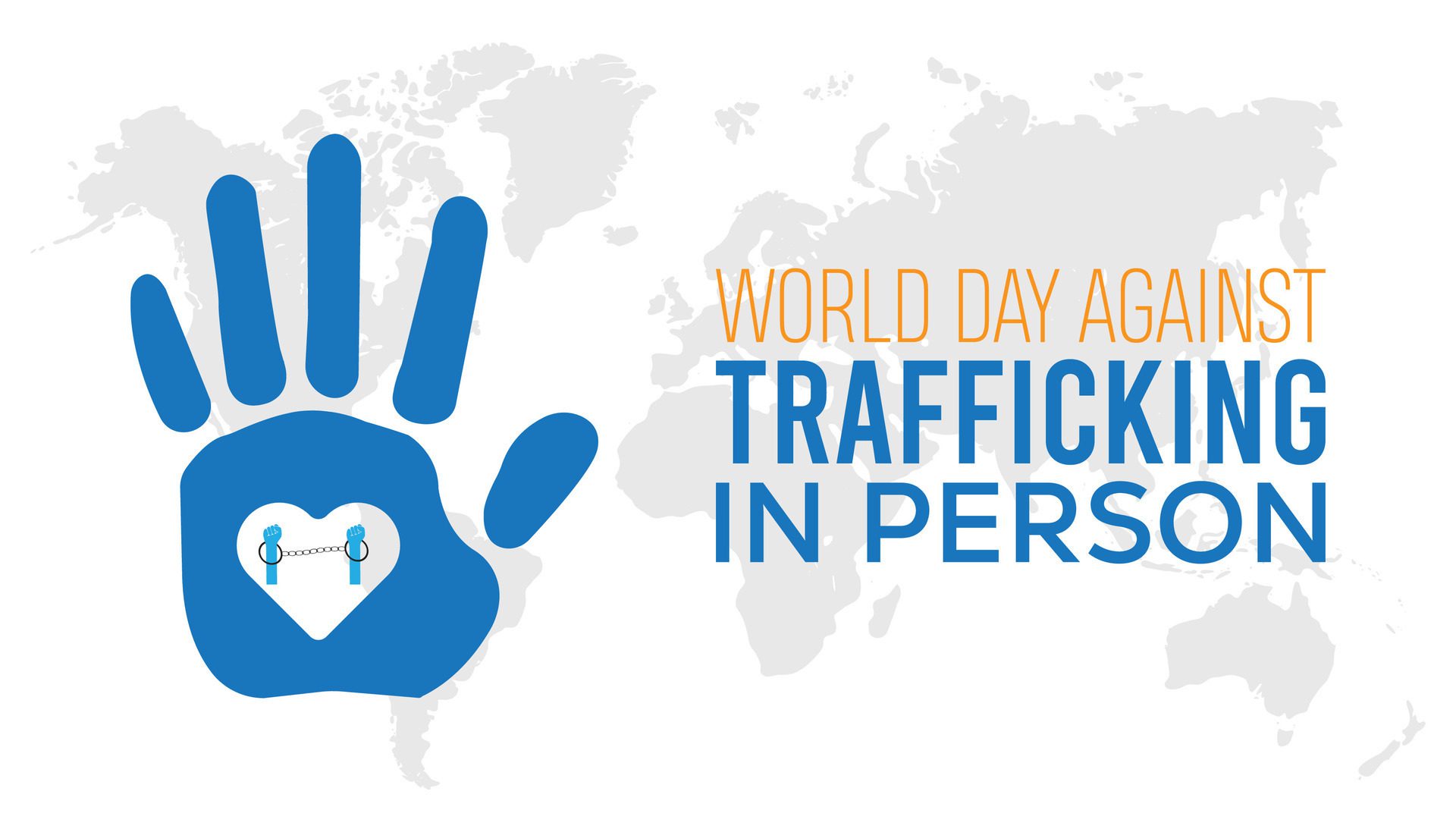 World day against trafficking in person observed every year in July. Template for background, banner, card, poster with text inscription. Free Vector