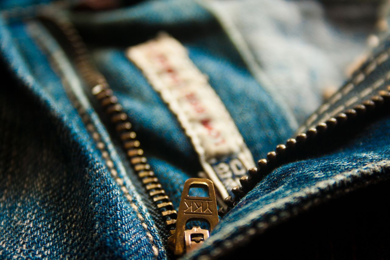 Jeans Zip Closeup Stock Free