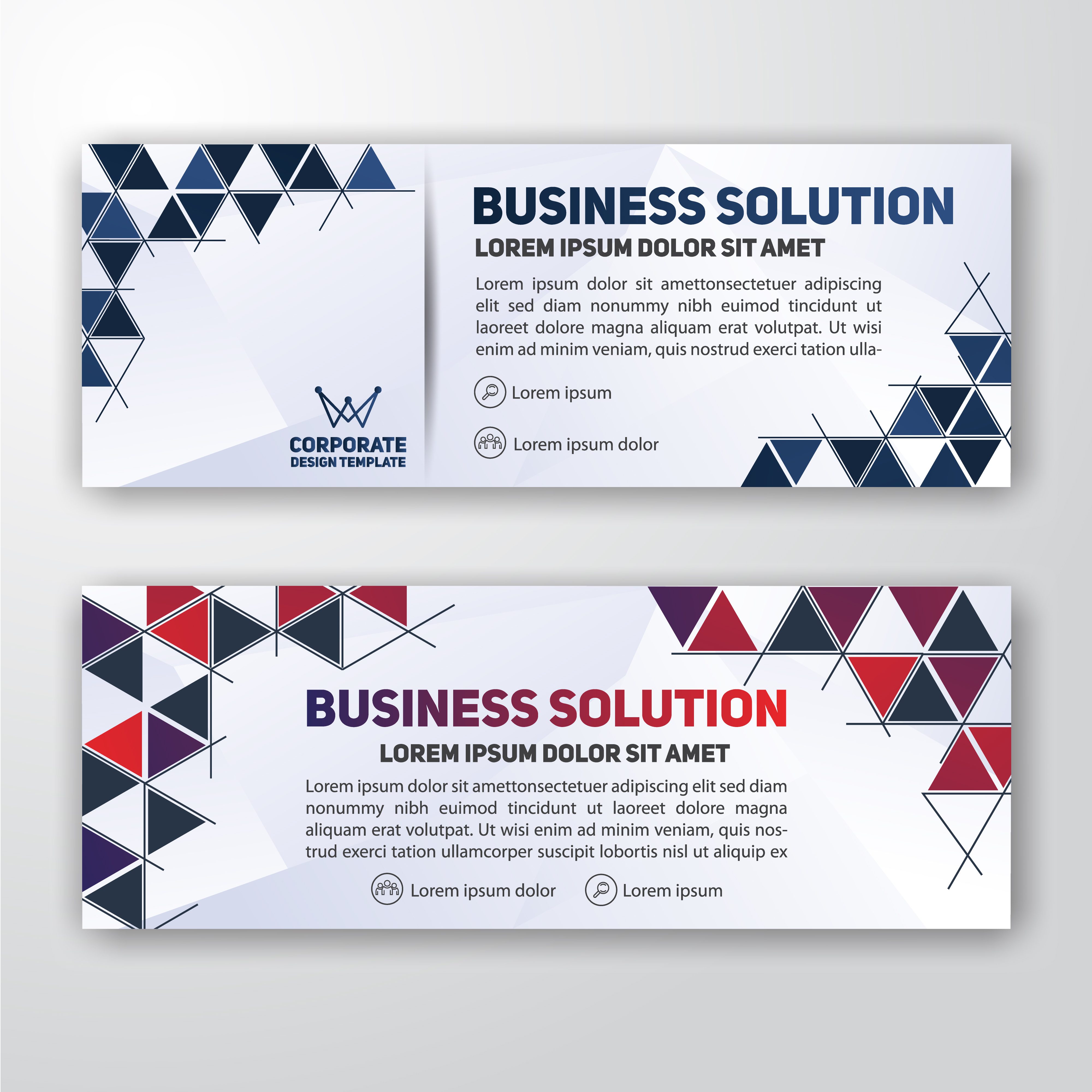 Modern corporate banner background design Free Vector and Free SVG