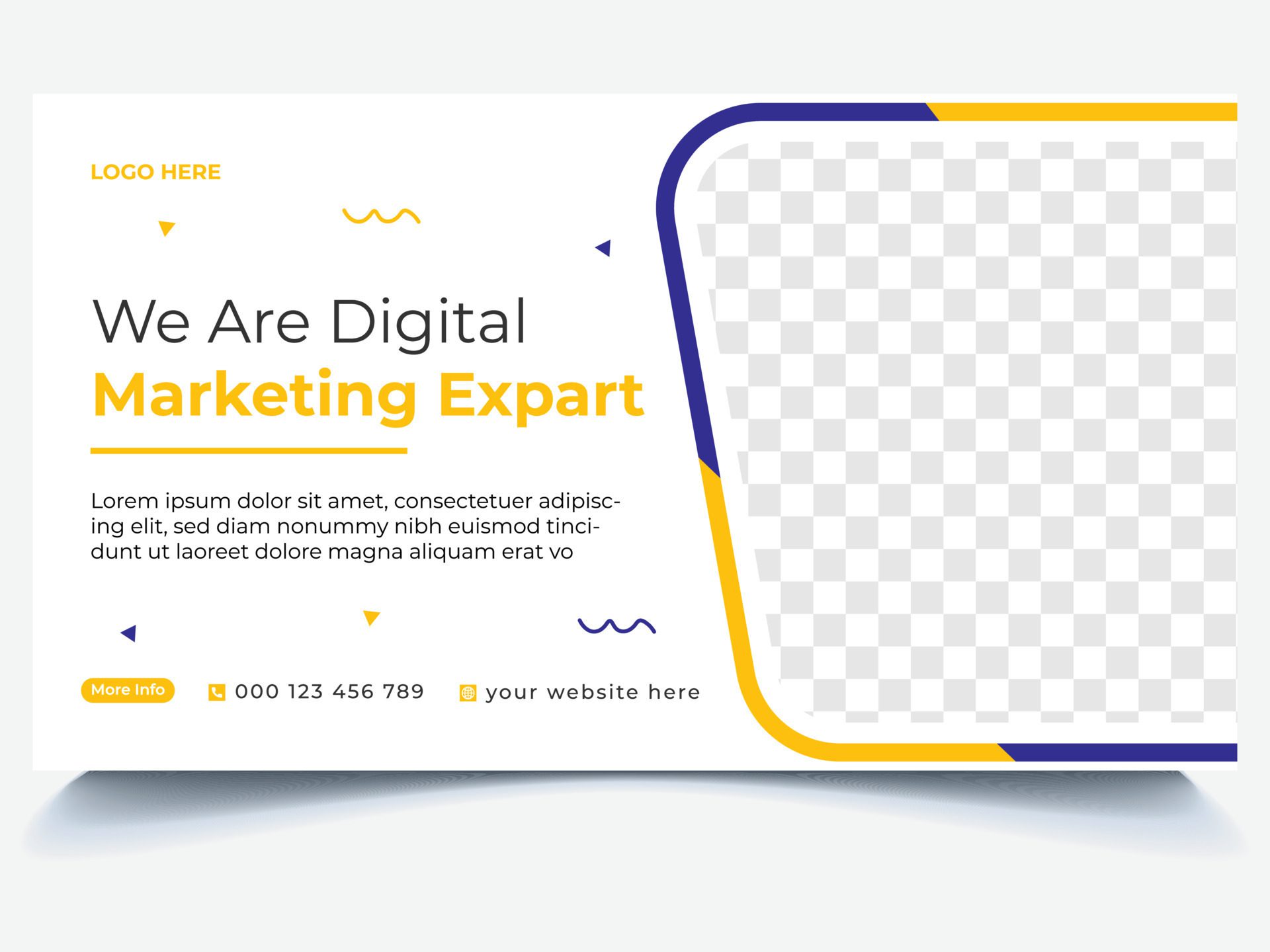 Digital Marketing Web Banner Design Free Vector