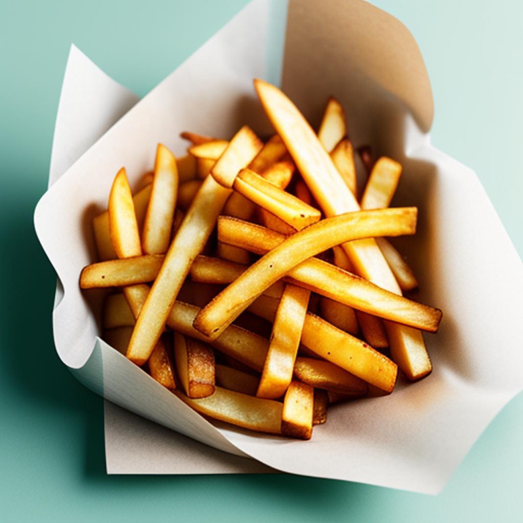 Take away fries with by @ai_generated