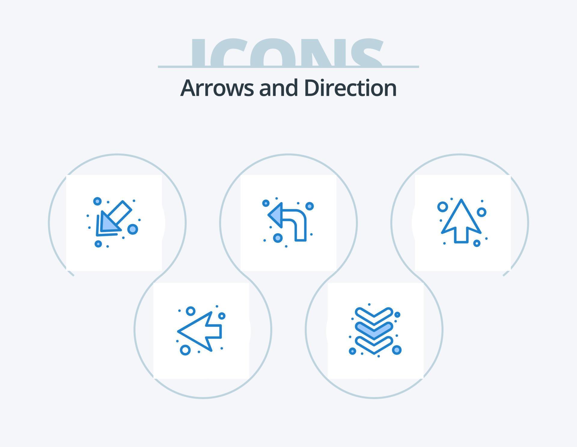 Arrow Blue Icon Pack 5 Icon Design. . up. left. arrows. left Stock Free