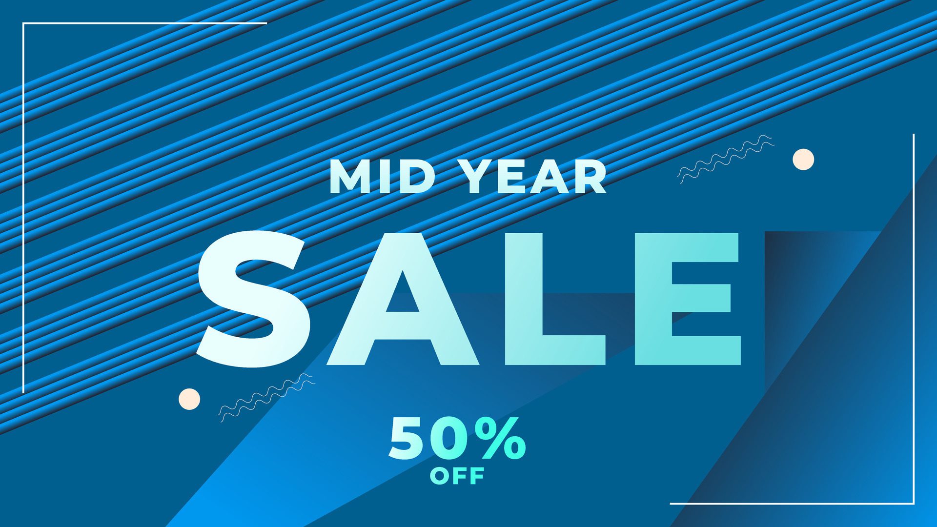 MID YEAR SALE OFFERS AND PROMOTION TEMPLATE BANNER DESIGN.COLORFUL GRADIENT COLOR BACKGROUND VECTOR. GOOD FOR SOCIAL MEDIA POST, COVER , POSTER Free Vector