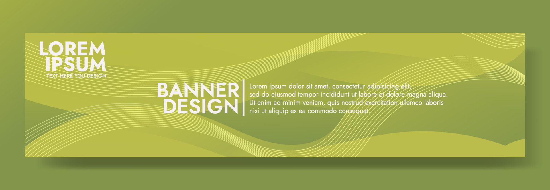 Abstract Green Fluid Wave Banner Template Free Vector