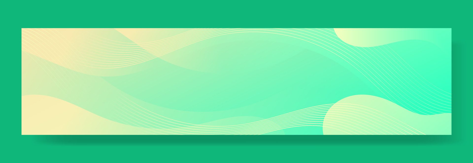 Abstract Green Fluid Wave Banner Template Free Vector