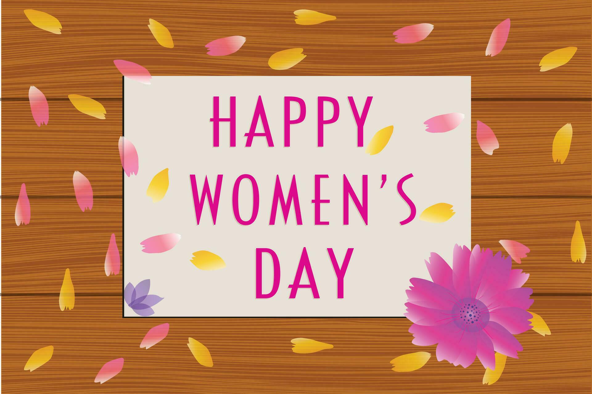 Happy Women’s day with flower Background Stock Free