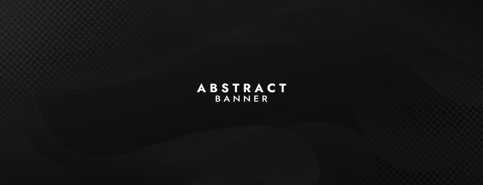 Abstract Black Fluid Wave Banner Template Free Vector