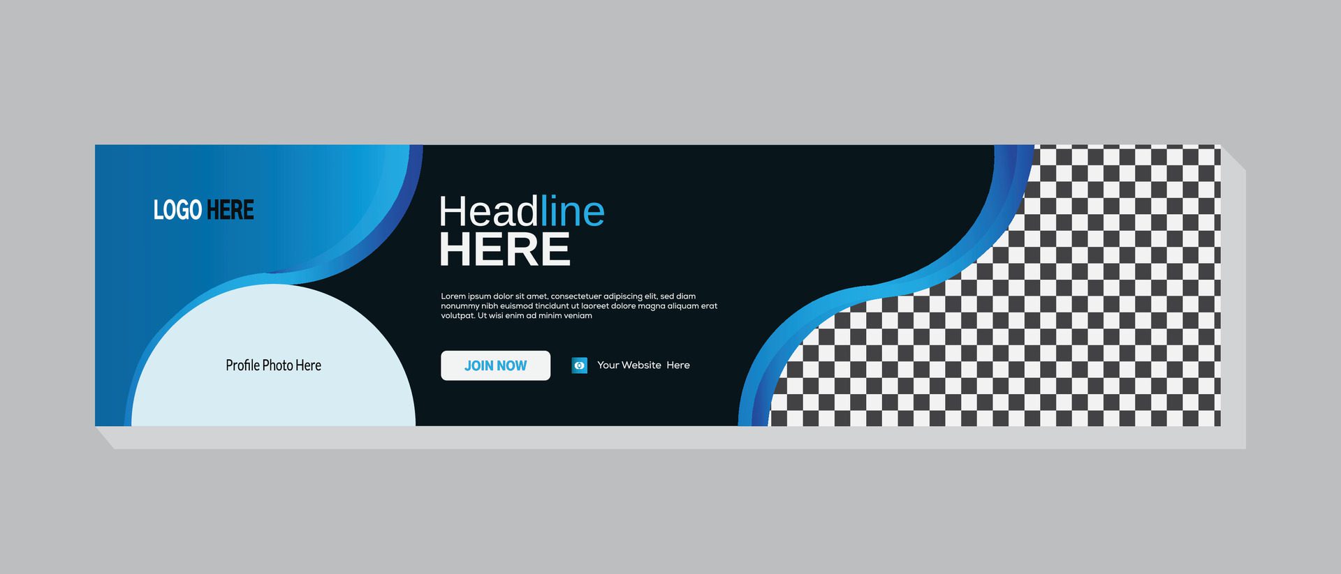 Corporate modern simple clean social media banner design, vector illustration Free Vector