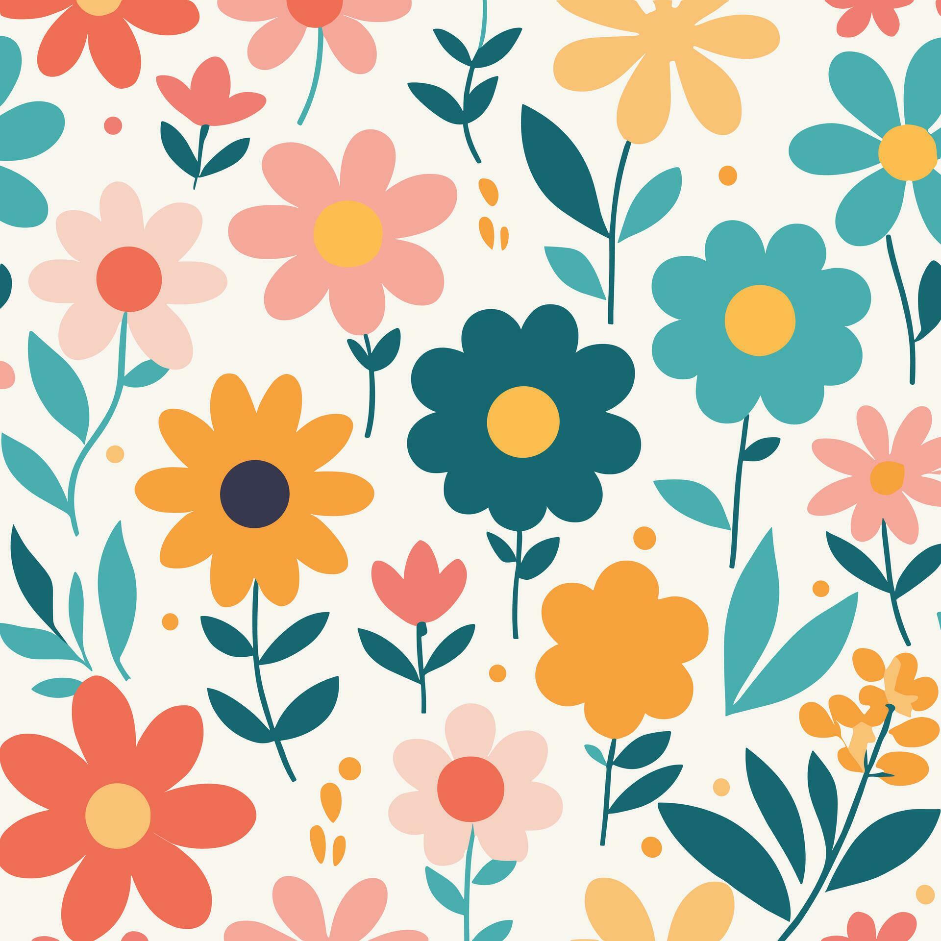 Flower pattern floral illustration Stock Free