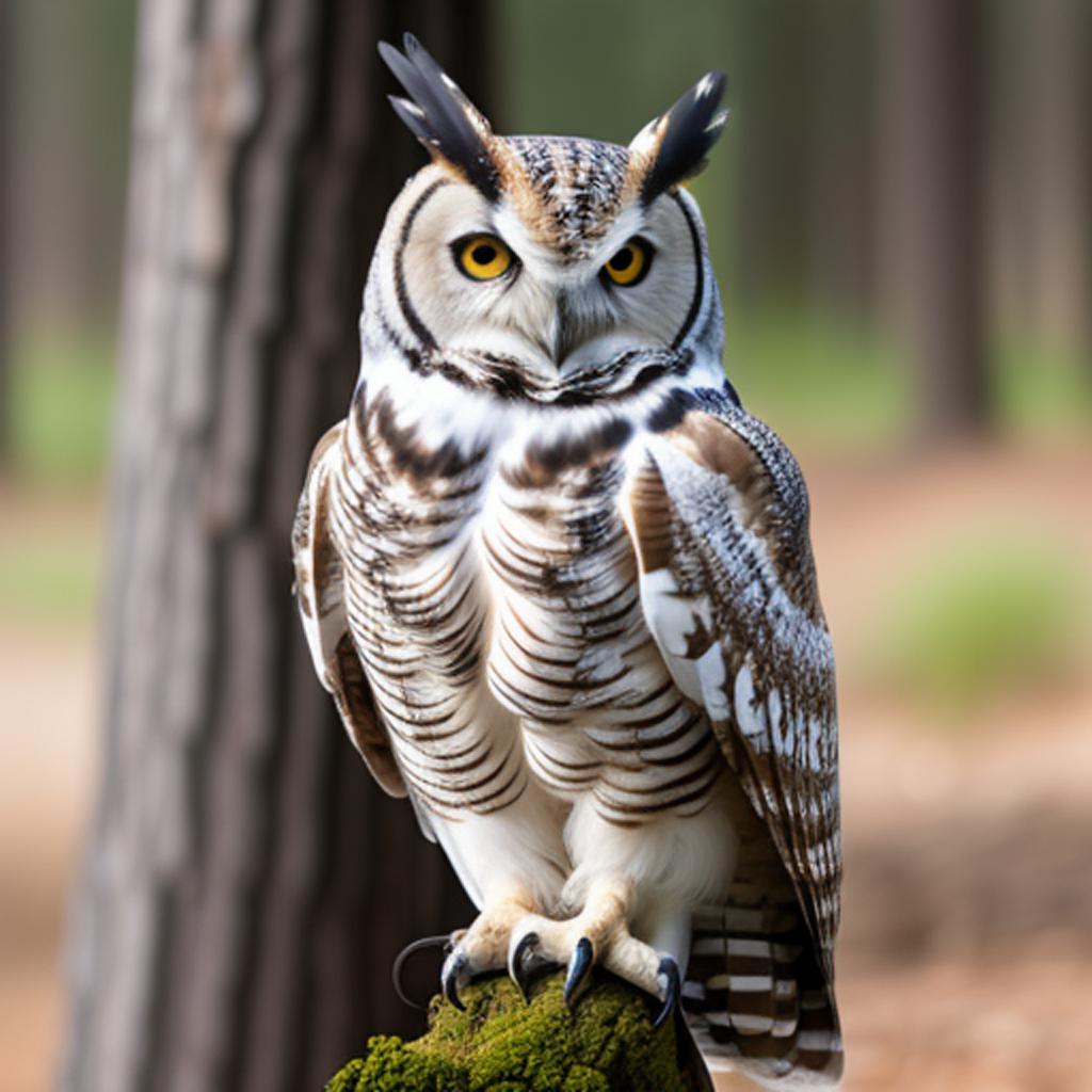 White horned owl transparent by @ai_generated