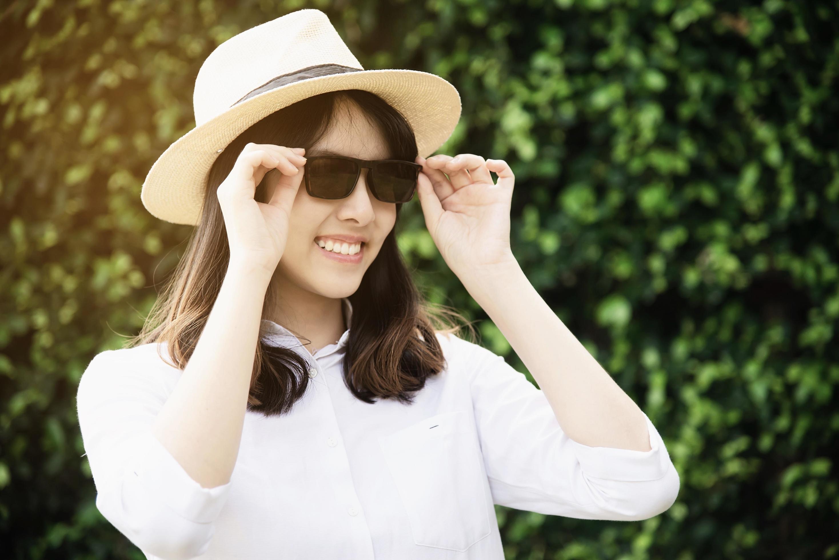 Portrait beautiful lovely young girl lady in happy lifestyle Stock Free