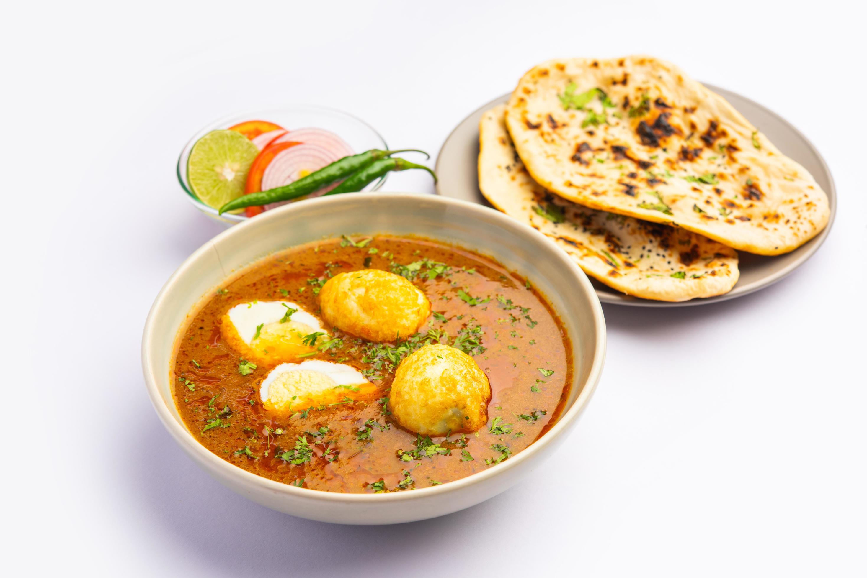 Anda Masala or Egg Curry is popular indian spicy food Stock Free