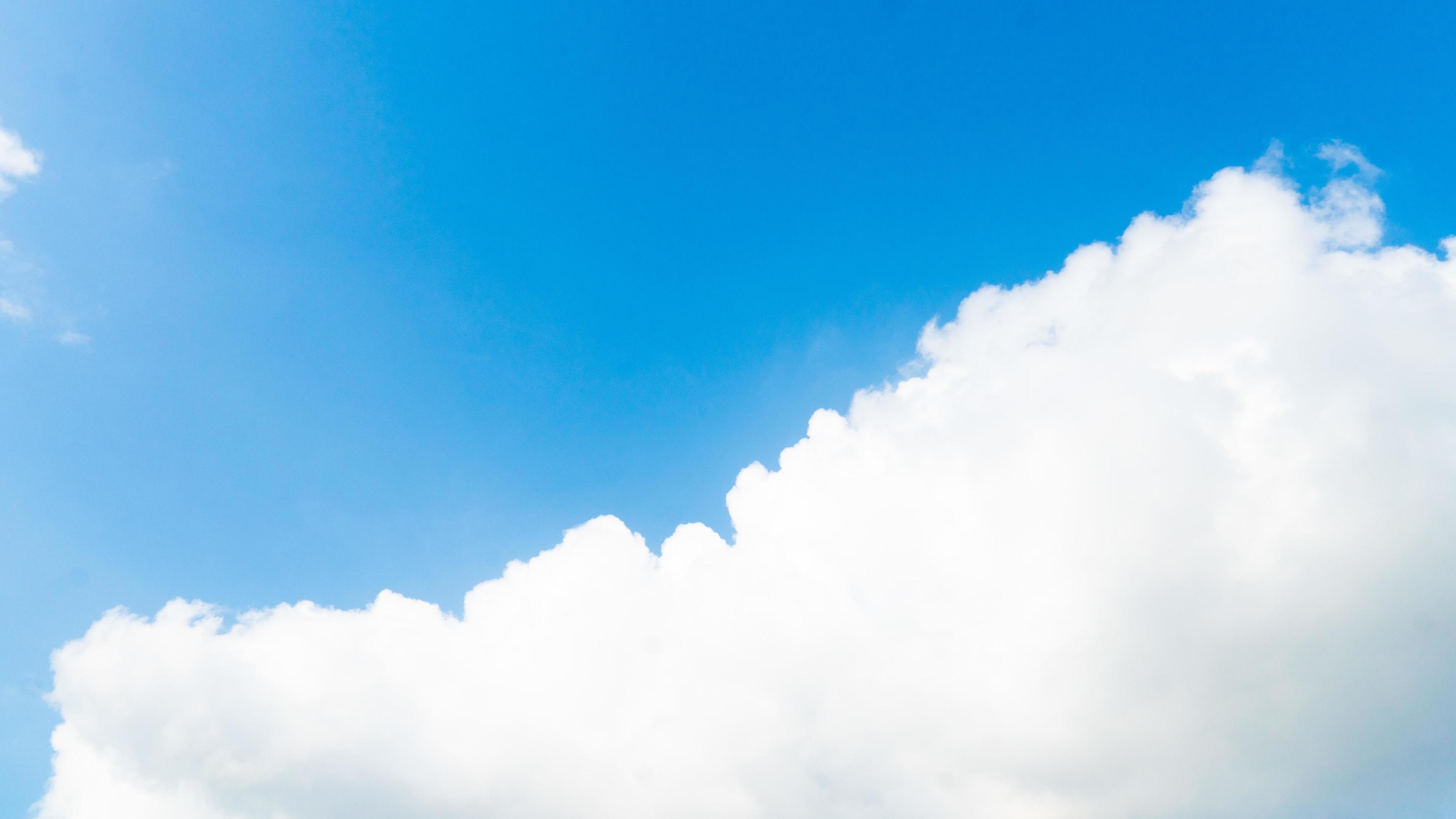 White cloud on blue sky for nature background. Stock Free