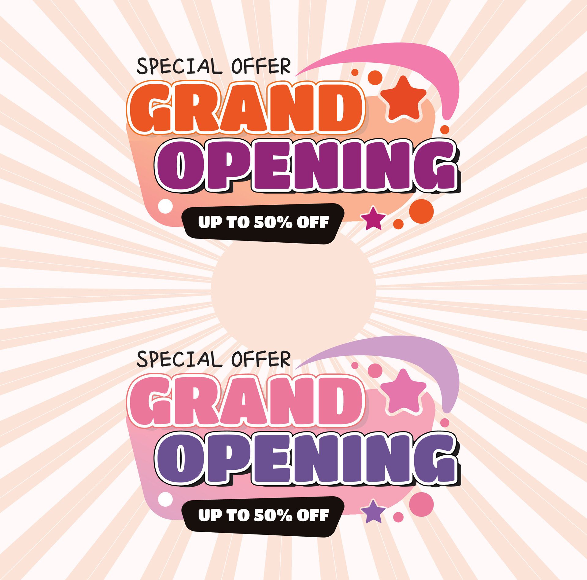 Grand Opening Banner Free Vector