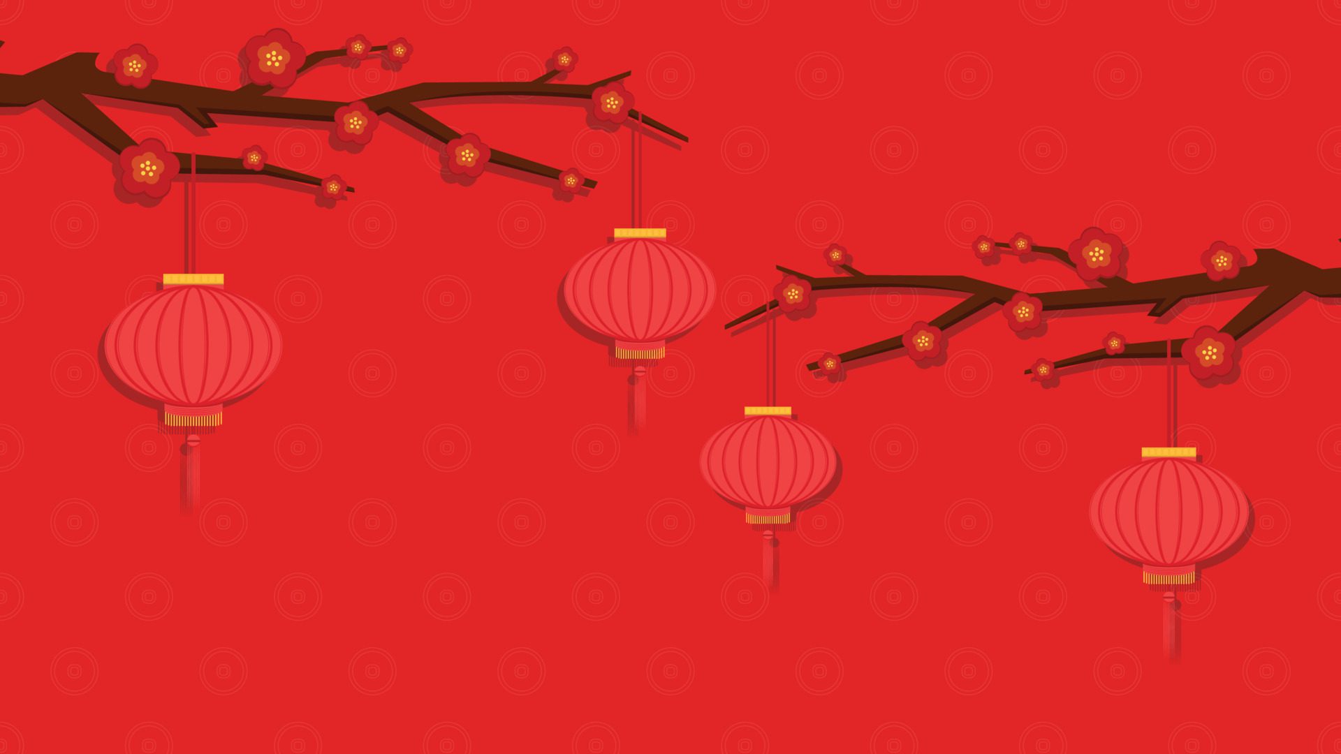 Happy Chinese new year 2024. Chinese new year banner with circle for show product. Greeting card. China frame with lantern on red background. Free Vector