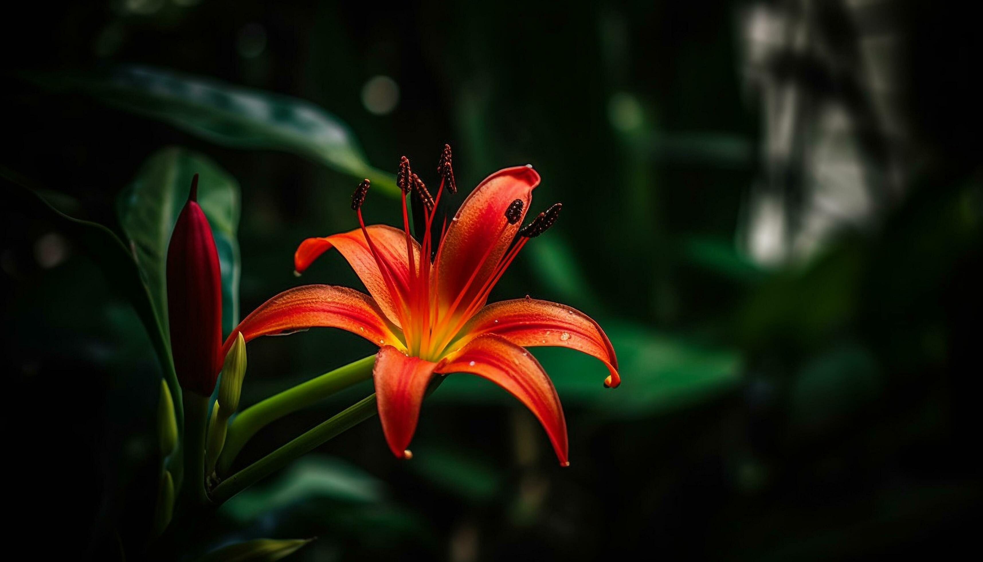 Vibrant tropical flower bouquet showcases beauty in nature colorful patterns generated by AI Stock Free