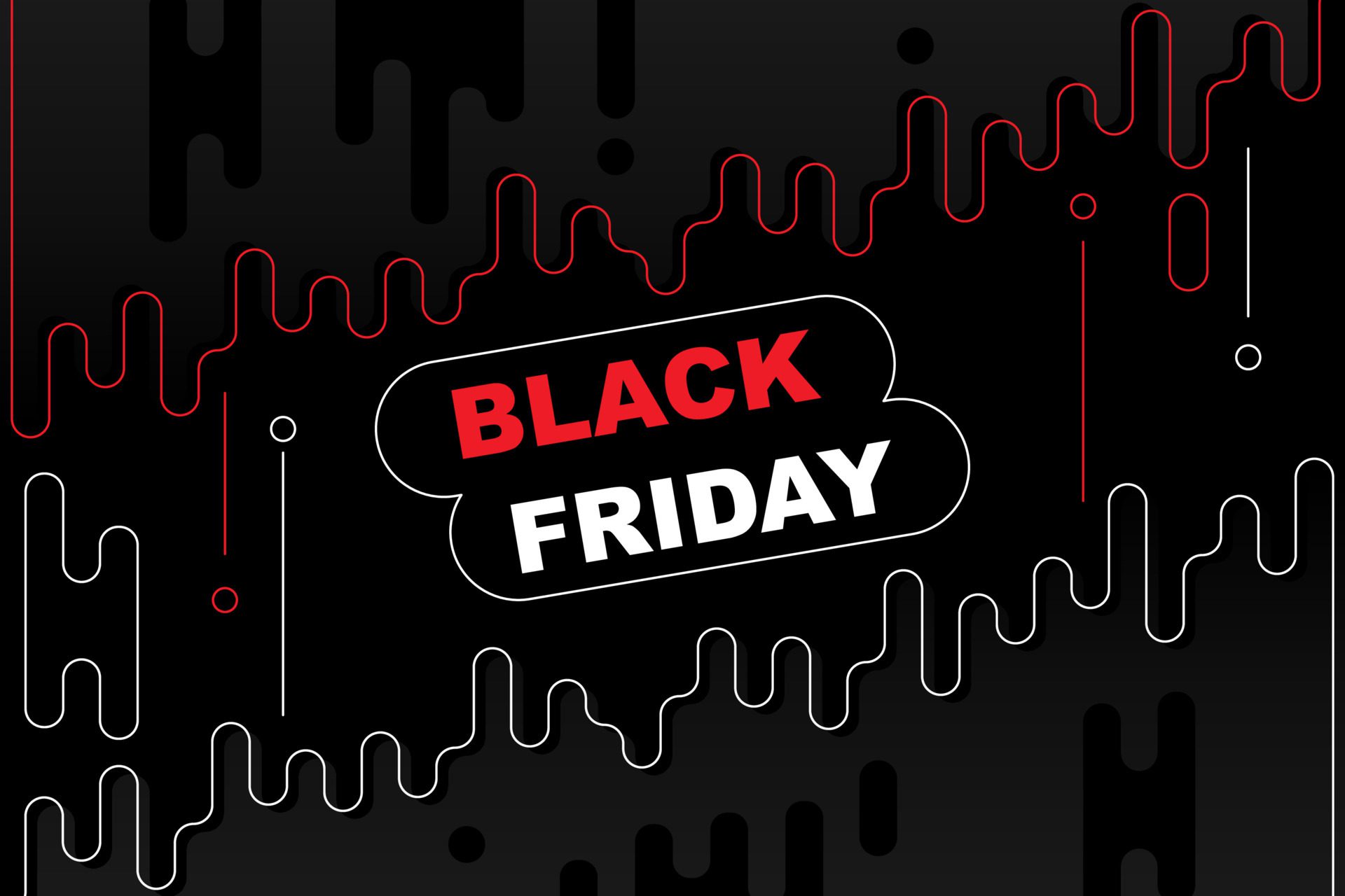 Black friday banner background with rounded shape. Vector. Free Vector and Free SVG