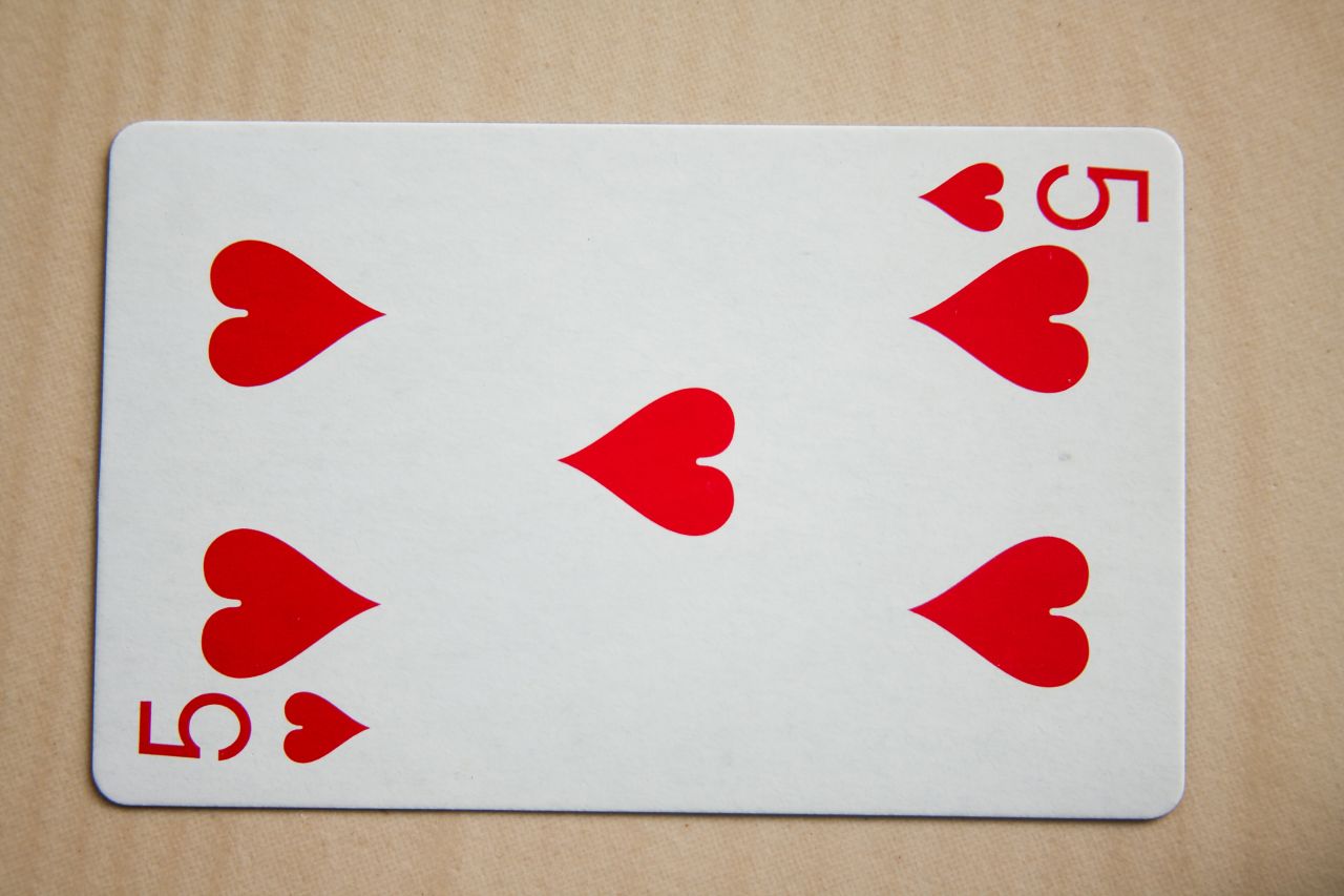 Five Of Hearts Stock Free