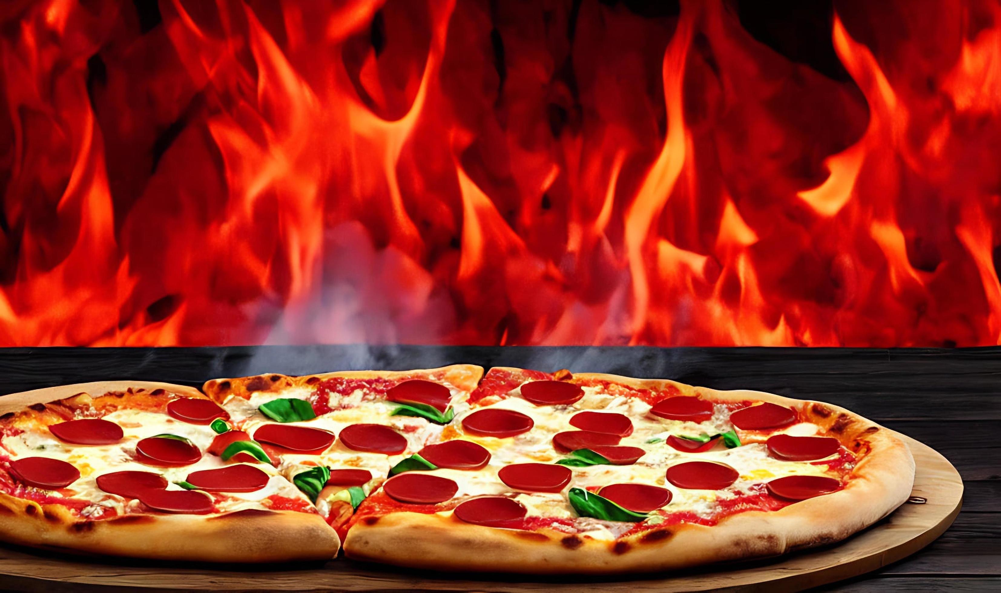 Pizza. Traditional Italian cuisine fast food. Stock Free