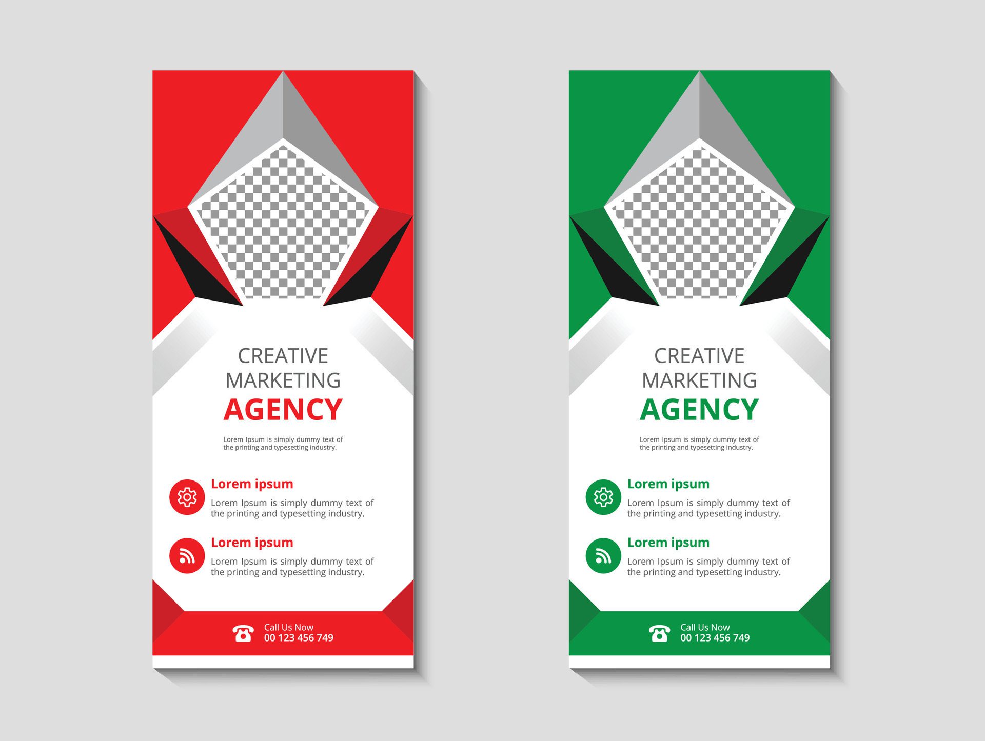 Business Marketing rollup banner design, corporate Business rollup banner Template Design. Digital Marketing Agency rollup banner design. Free Vector