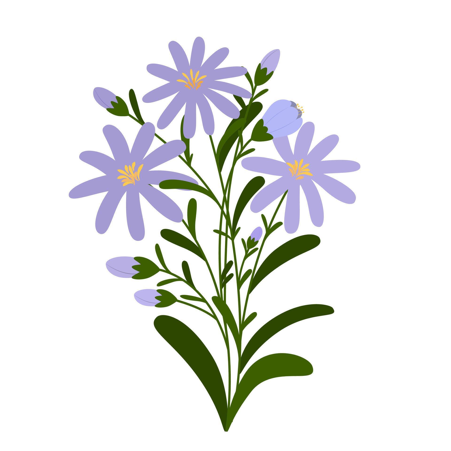 doodle flower isolated Stock Free