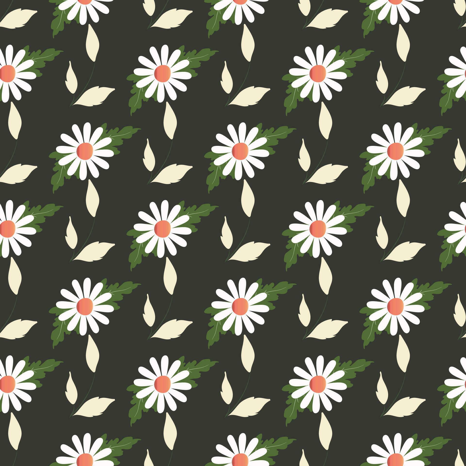 Daisy flower Seamless Pattern Design Stock Free and Free SVG