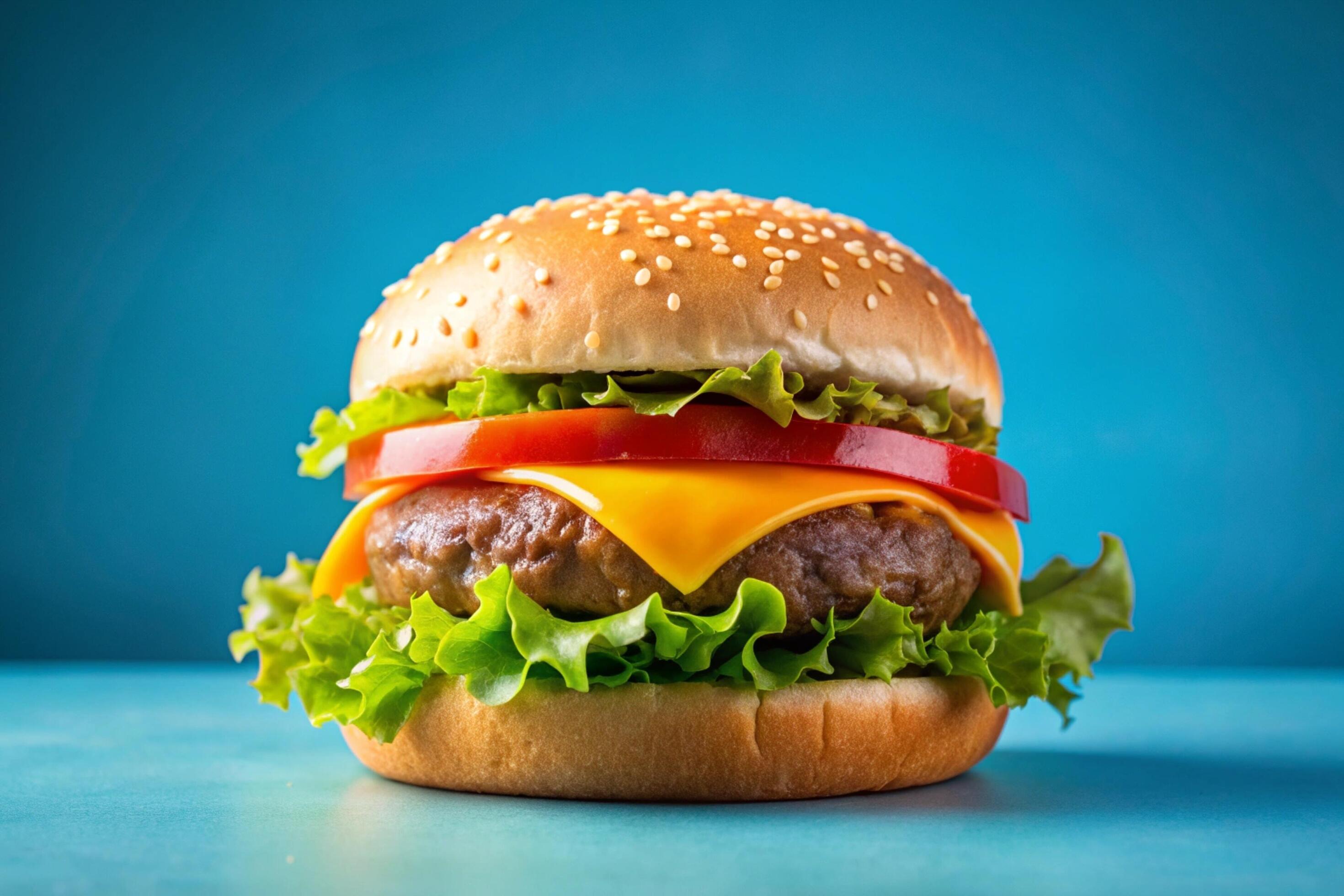 Burger photo isolated on clean background Stock Free