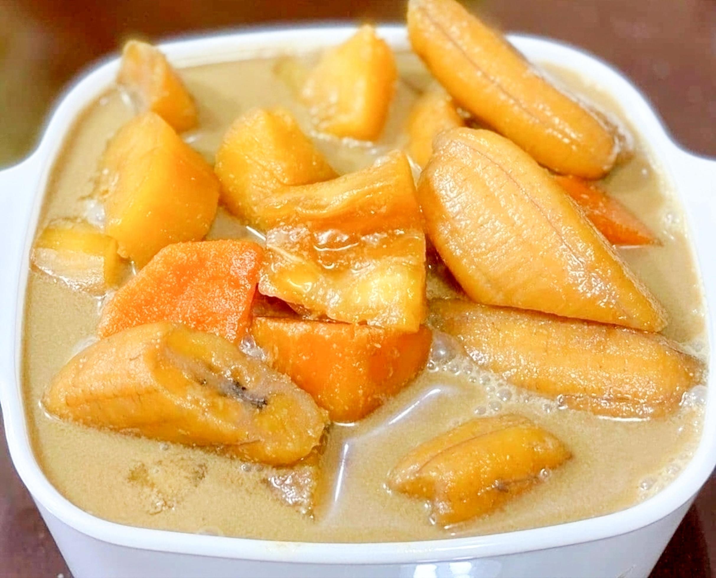 Banana and Sweat Potato, Indonesia Traditional Food Called Kolak Stock Free