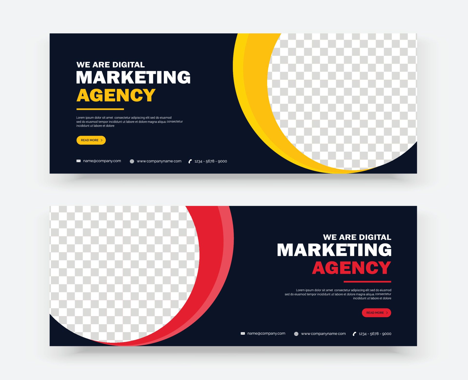 business marketing banner design template Free Vector