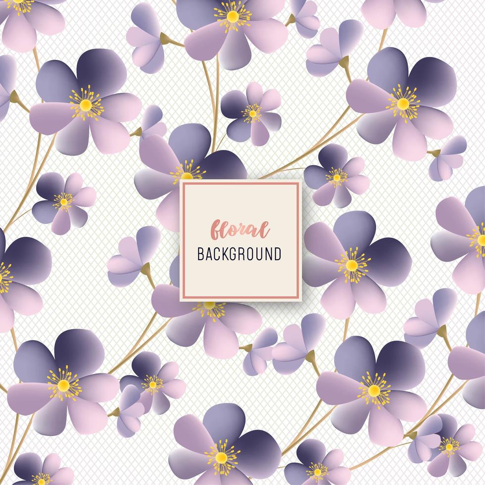 Beautiful Purple Flower Floral pattern design Stock Free