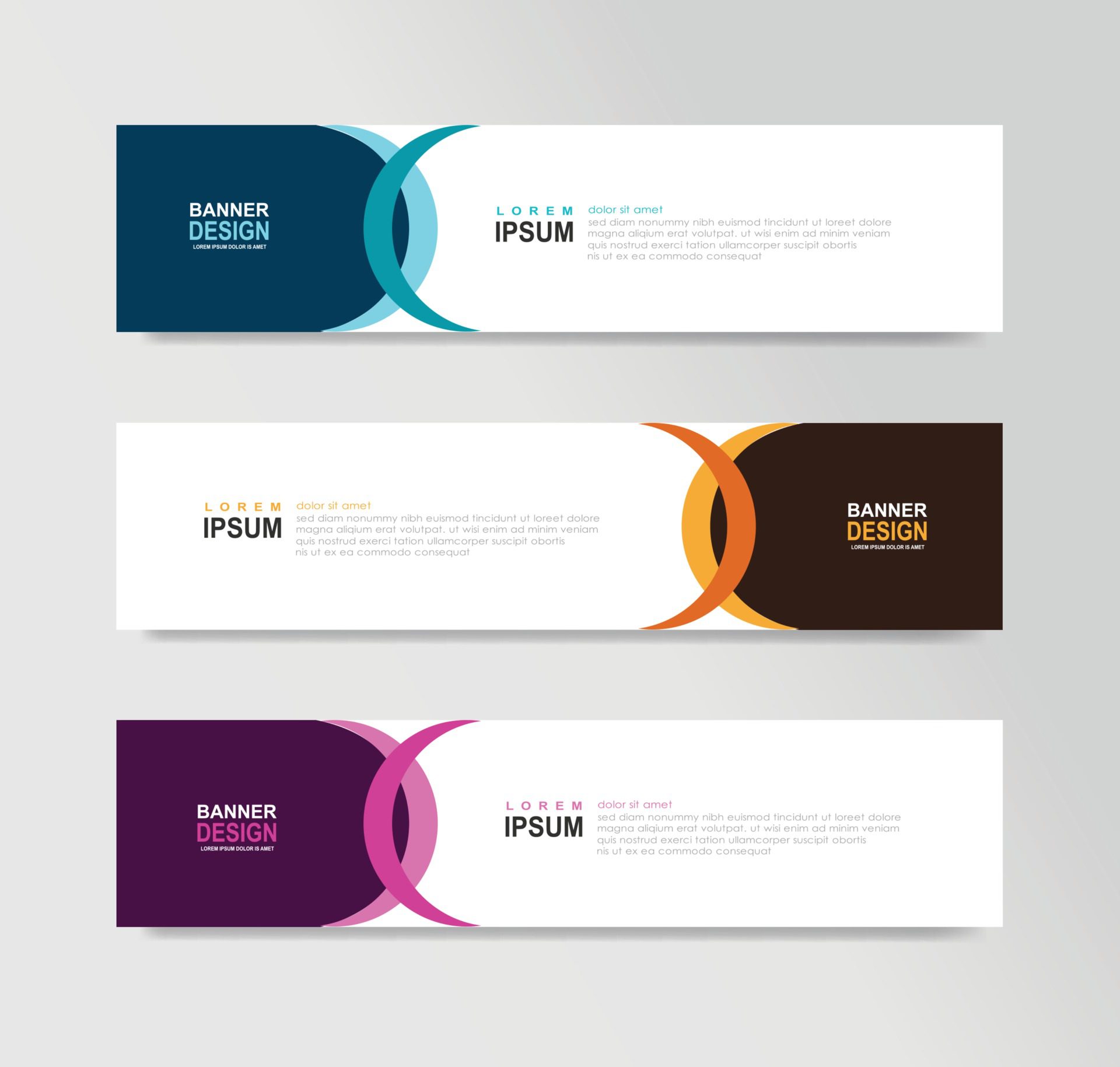 Vector Abstract Banner Design Web Template Free Vector