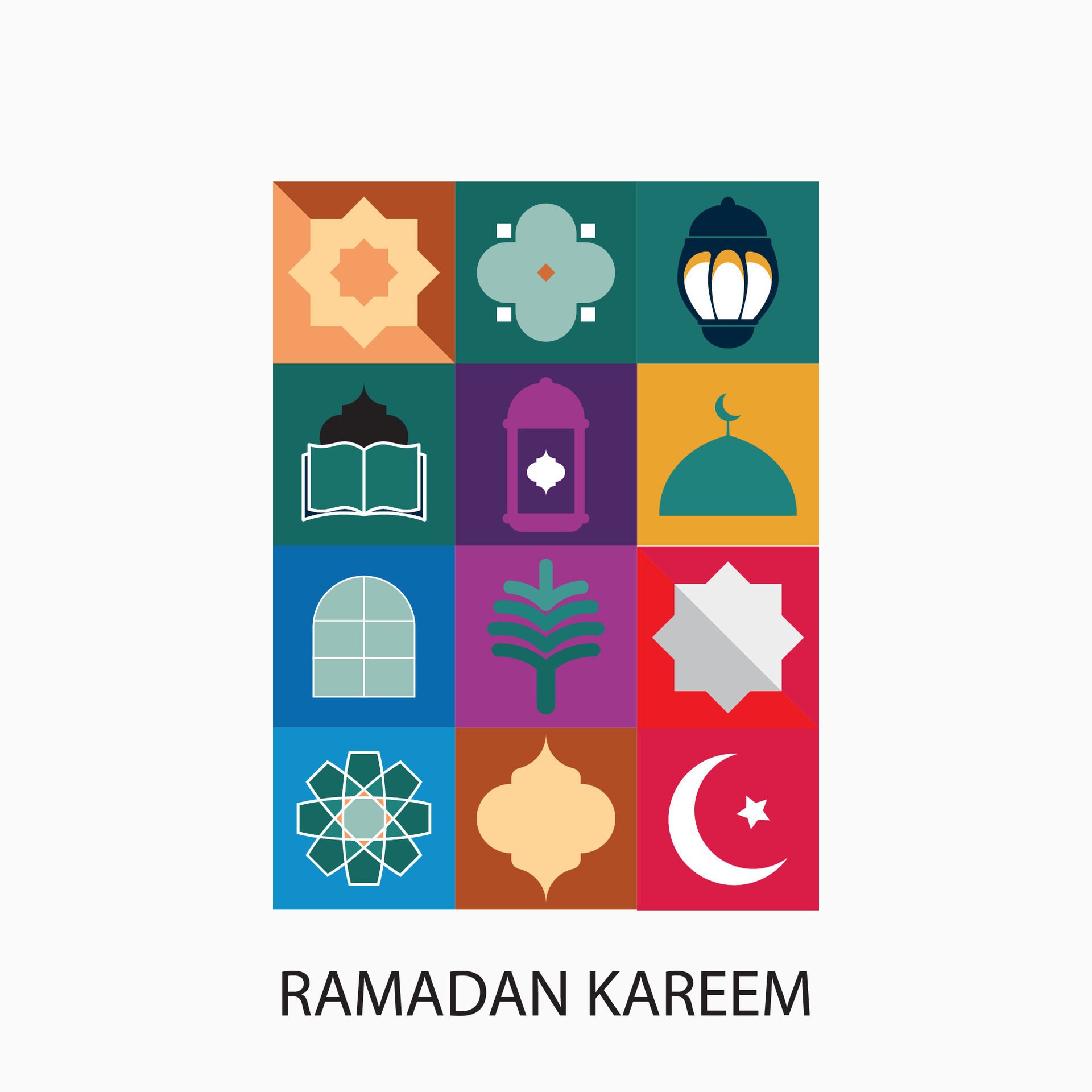 Ramadan Kareem,Islamic greeting card template with ramadan for wallpaper design,poster, media banner. Free Vector