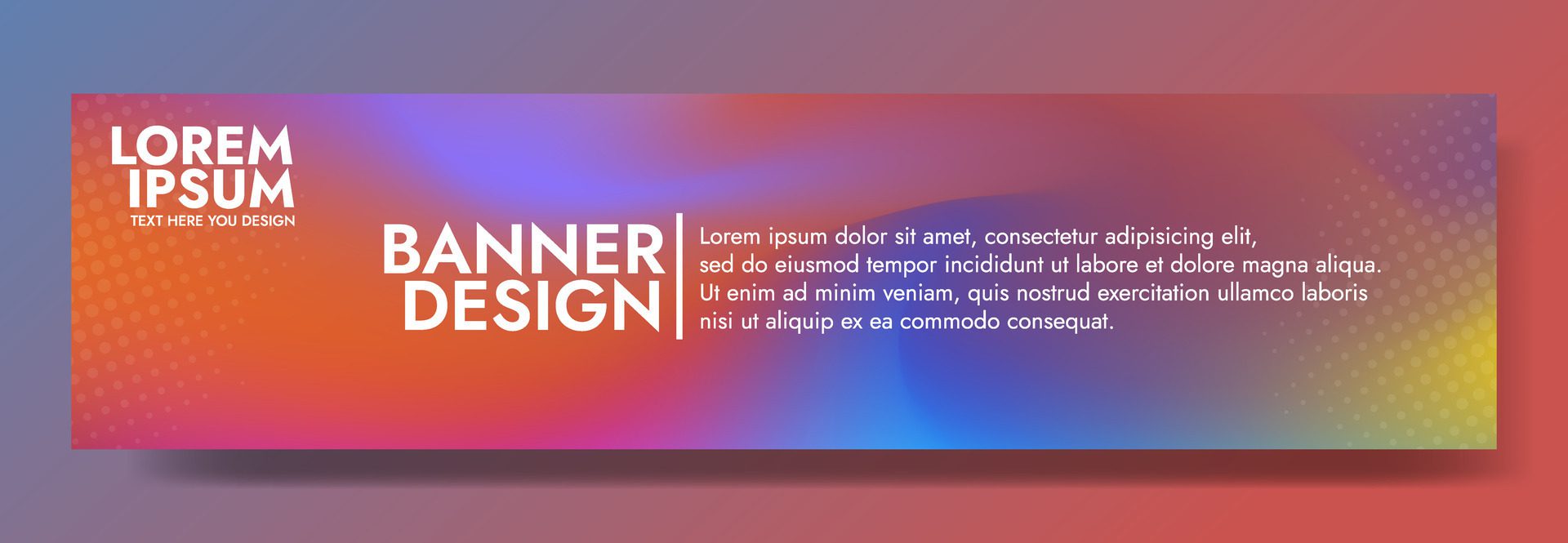 Polished orange and blue mesh wave blur banner design, exhibiting a compelling gradient that commands interest in promotional content Free Vector