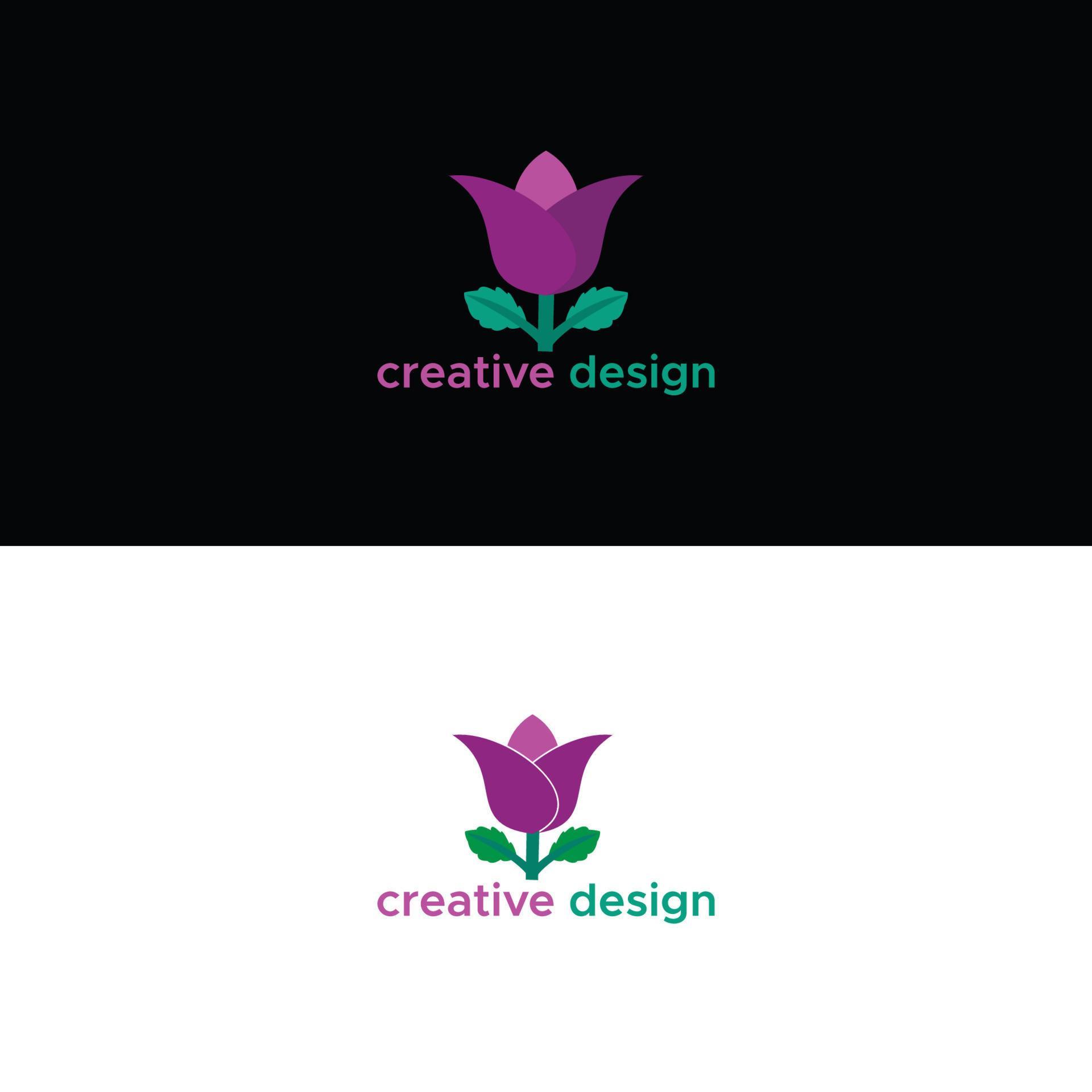 Modern flower logo design themes images vector art icon vector edea concept Stock Free