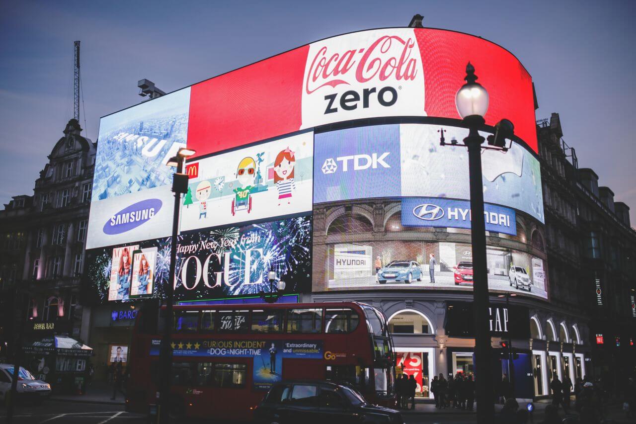 Piccadilly Circus in London Stock Free