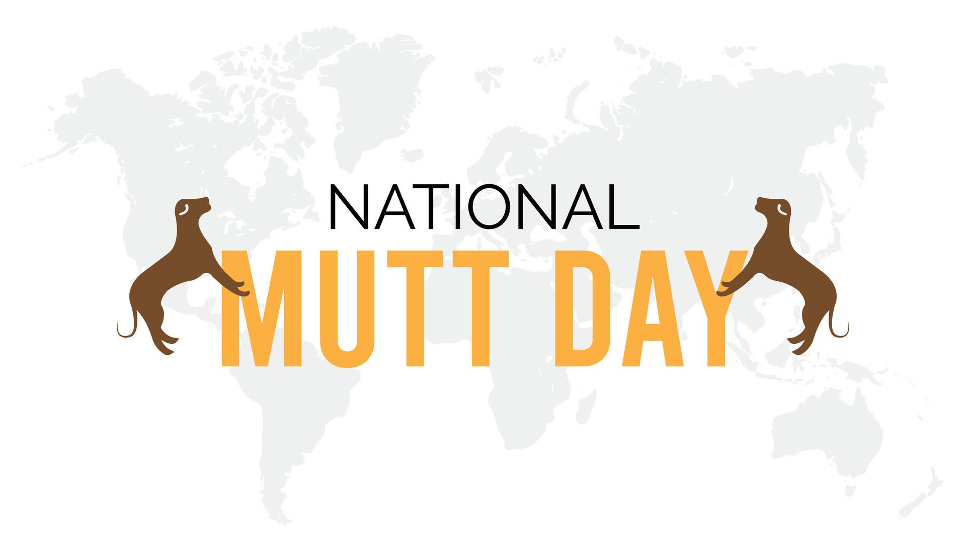 National mutt day observed every year in July. Template for background, banner, card, poster with text inscription. Free Vector