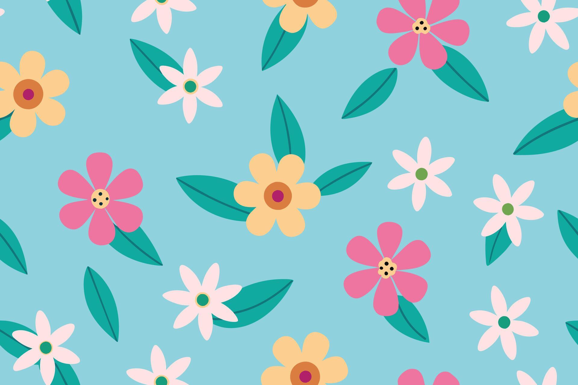 Seamless Pattern Elements Flower Ditsy Stock Free