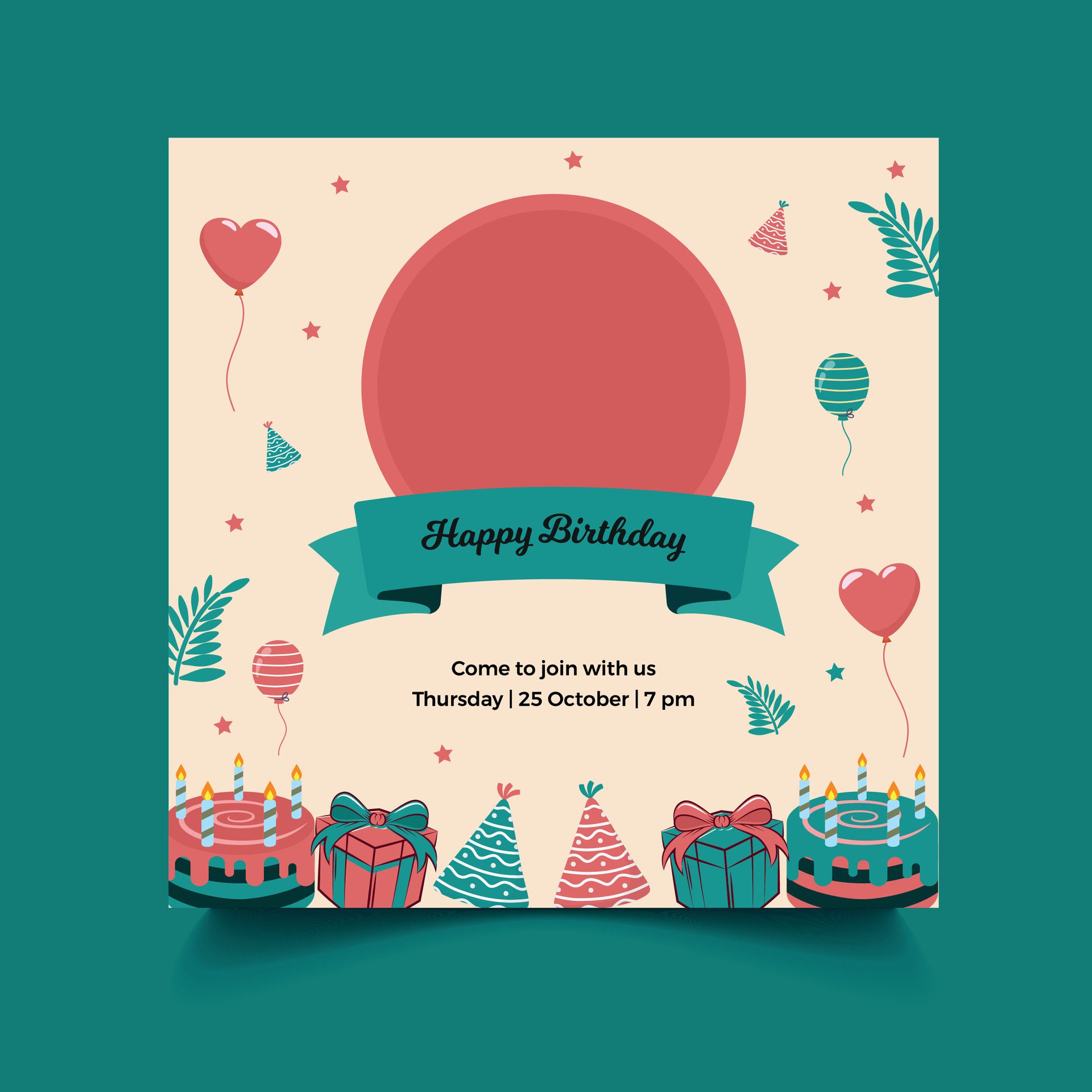 Elegant happy birthday banner Pro Vector