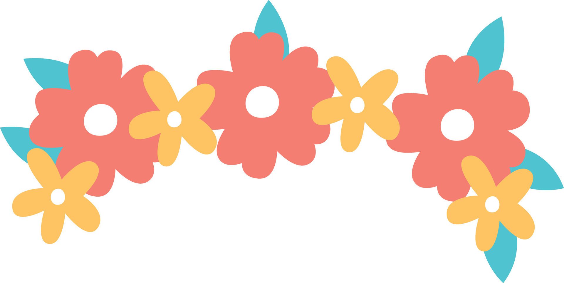 Colorful Flower Pattern isolated Icon illustration Free Vector