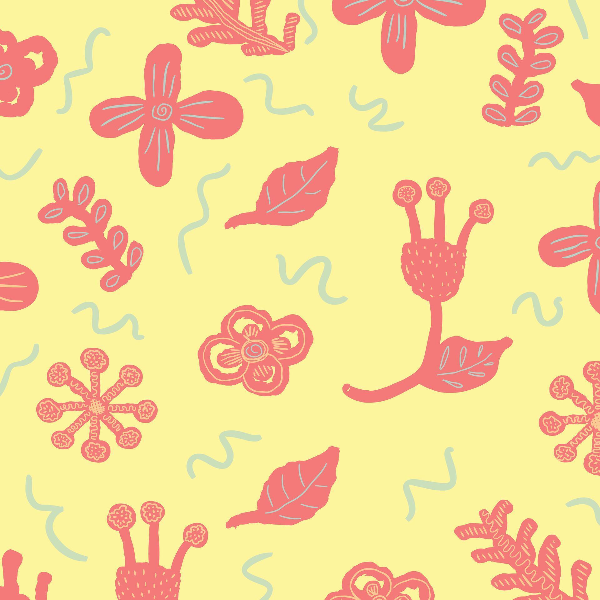 Pink flower print Stock Free